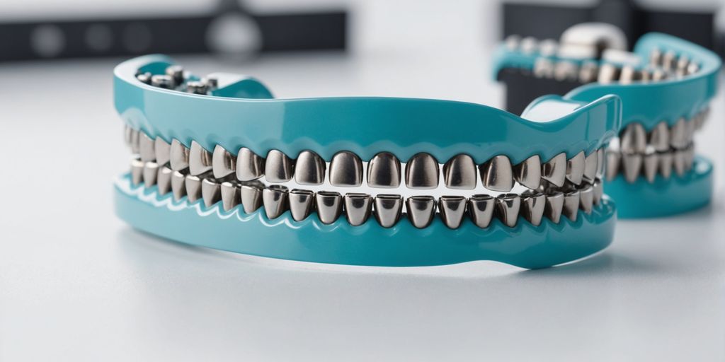 Different orthodontic devices used in orthodontic treatments.